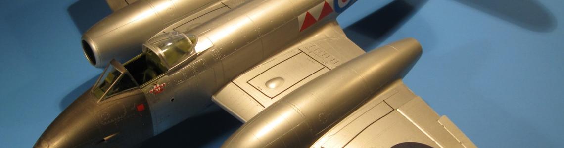 Port side top showing the narrow wingspan and the prominent engines