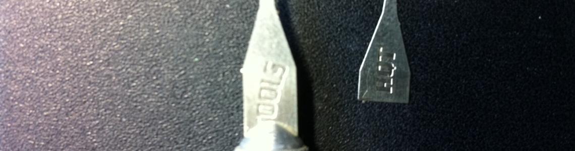 Applicator mounted in X-ACTO handle