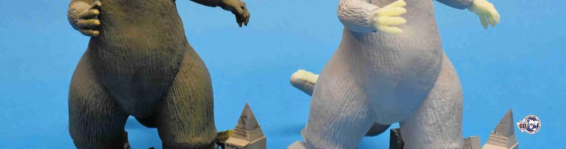 Glow and Non Glow Godzillas