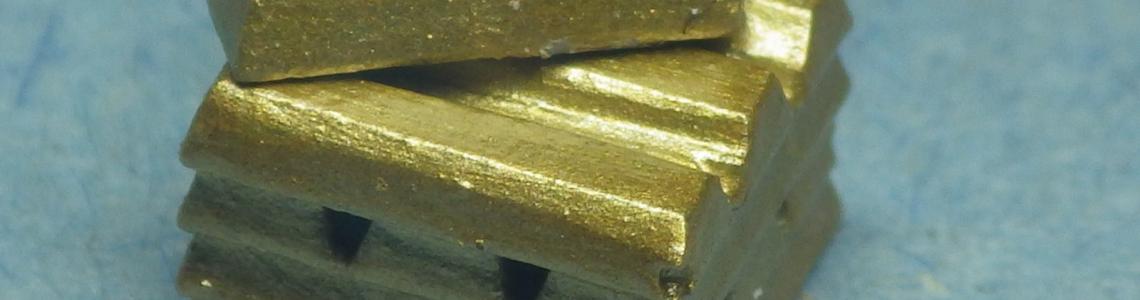 Painted gold bars