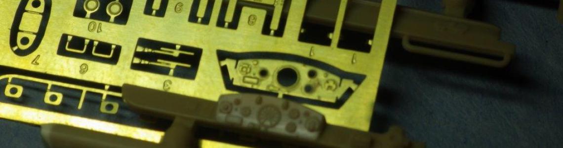 Photoetch dash compared to kit part