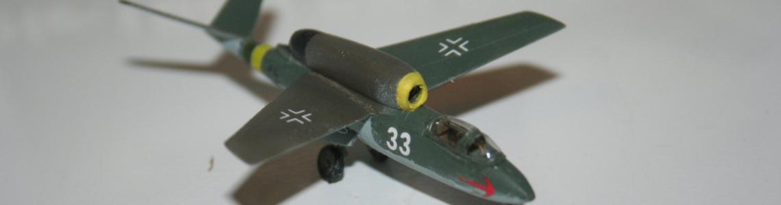 Finished model of He-162D 