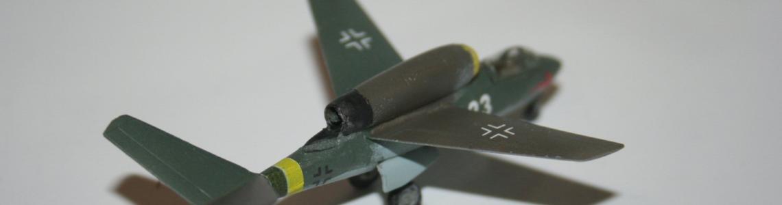 Finished model of He-162D 