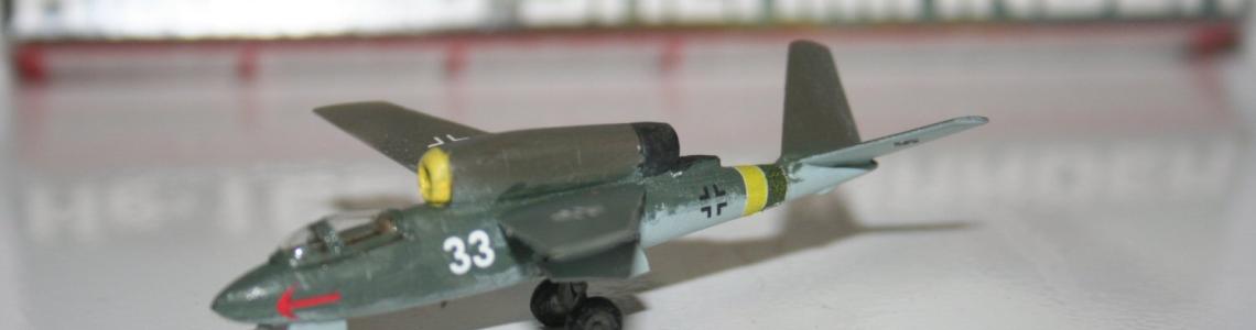 Finished model of He-162D 