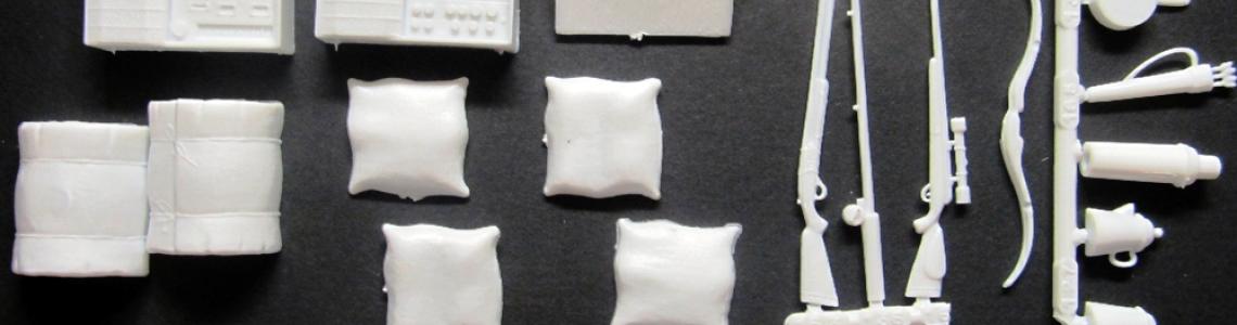 Spread of the various interior accessories provided.