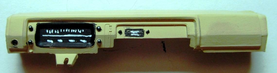 Closeup of the dashboard.