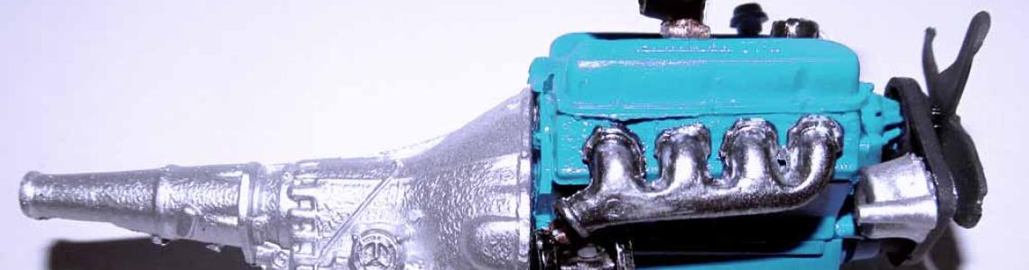 Closeup of engine detail.