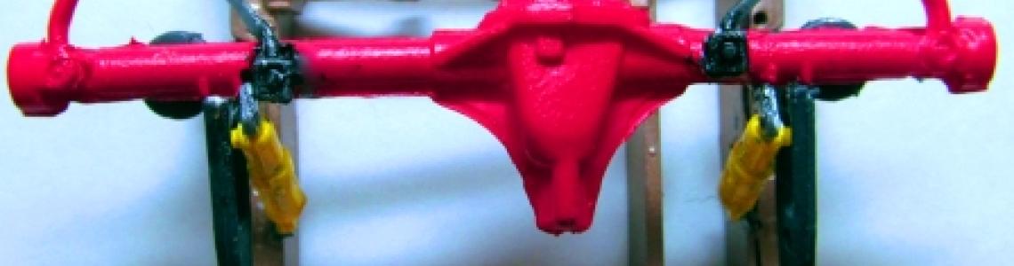 Closeup of the front differential.