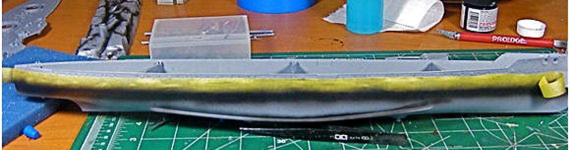 Hull showing support pieces