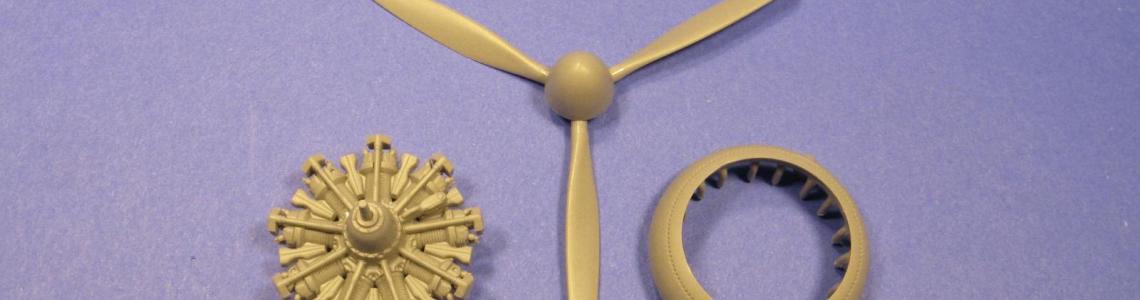 Engine, propeller and cooling ring subassemblies