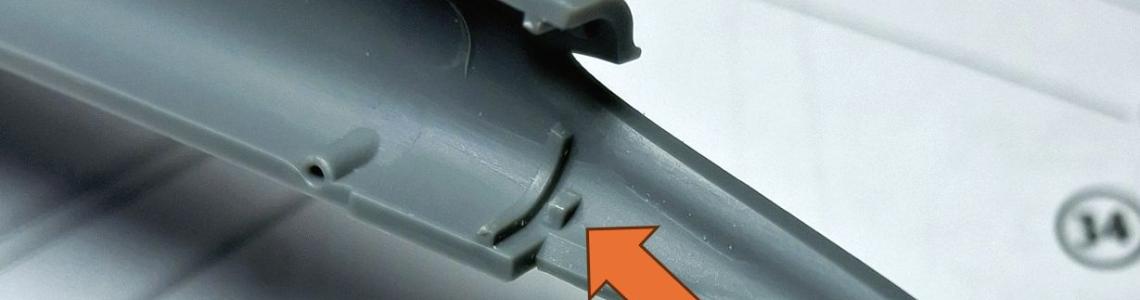 Remove little tab as indicated by orange arrow for a better fit