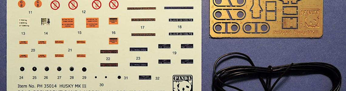 Decals, photoetch, and other media included with the kit