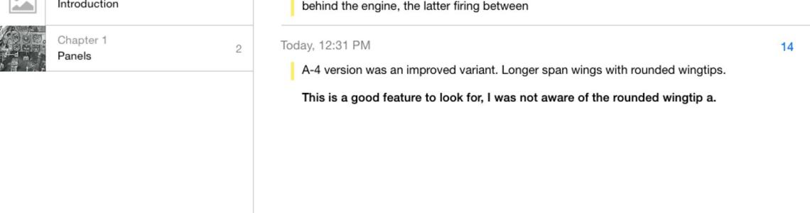 Screenshot of notes related to highlight