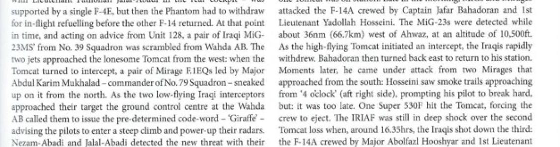 Aircraft Weapon's used in engagements