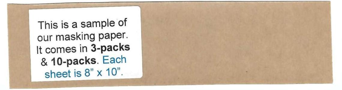 Sample masking paper
