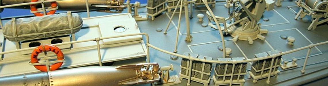 Finished gun mount and torpedo aft sections