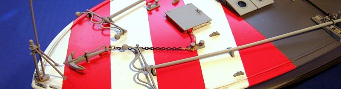 Finished forward deck