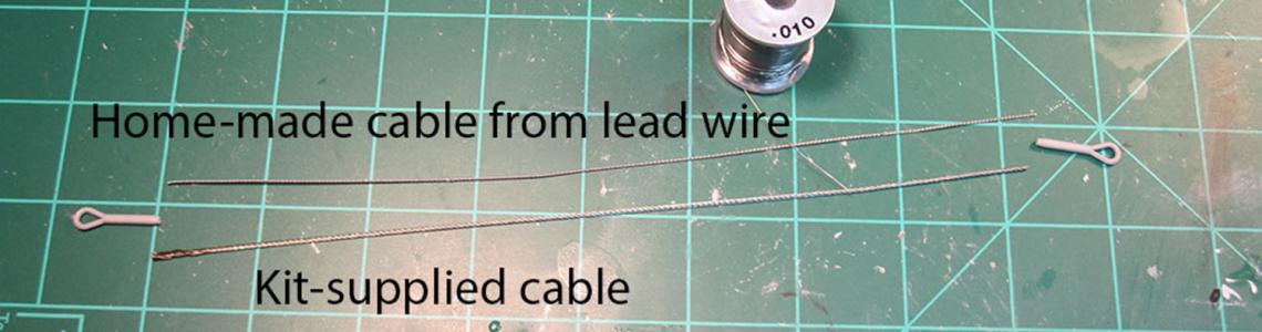 Home-made cable made of lead wire versus the kit-supplied cable.