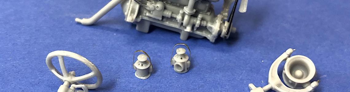 Engine assembled with other parts