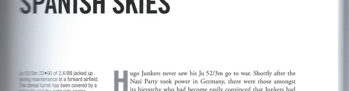 Sample page: Chapter 2 regarding the Ju-52's role in the Spanish Civil War, and the fate of Hugo Junkers