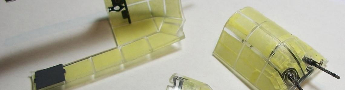 Canopy sections displayed with guns and details added