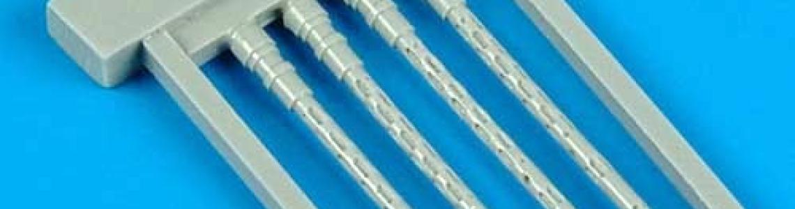 Close-up of parts on casting block