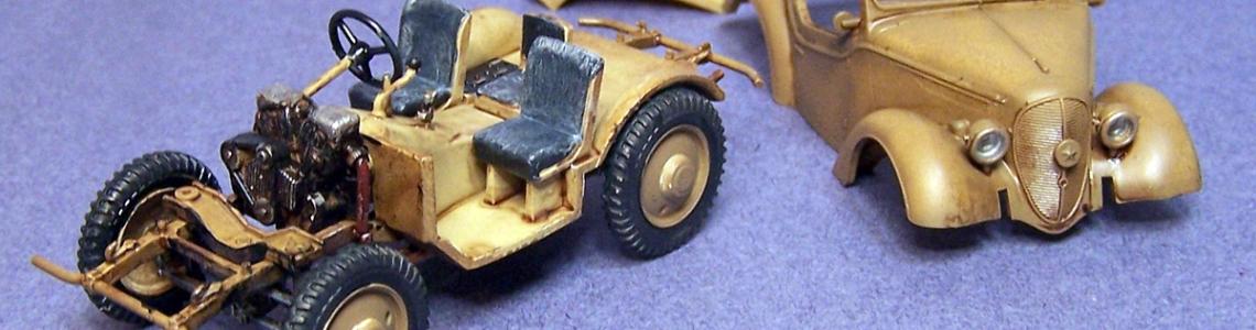 Sedan - painted, unassembled - front view