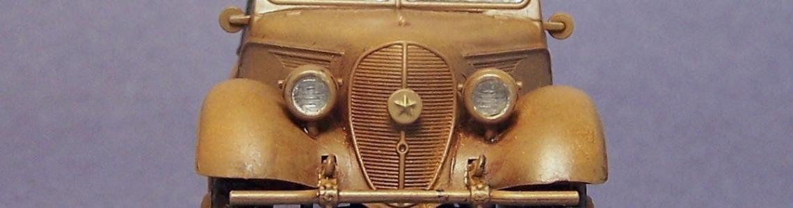 Sedan - painted, assembled - front view