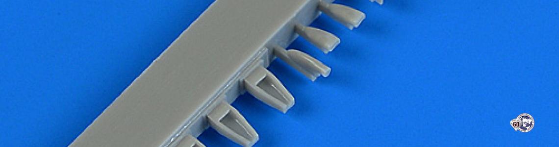 Air scoops on casting block