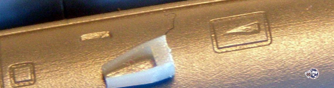 Intake comparison - Quickboot casting on model surface, to the right of the QB part is the kit-supplied molded-in detail
