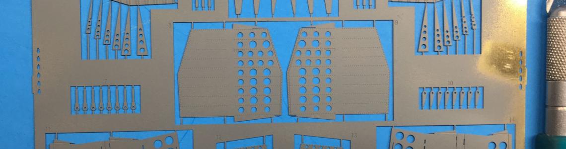 On the fret, note relief etching details.