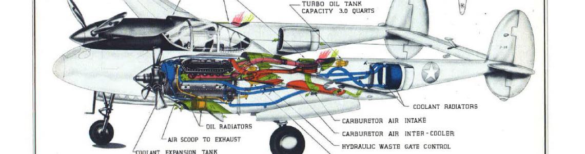 Page 41: Allison engine installation diagram in P-38