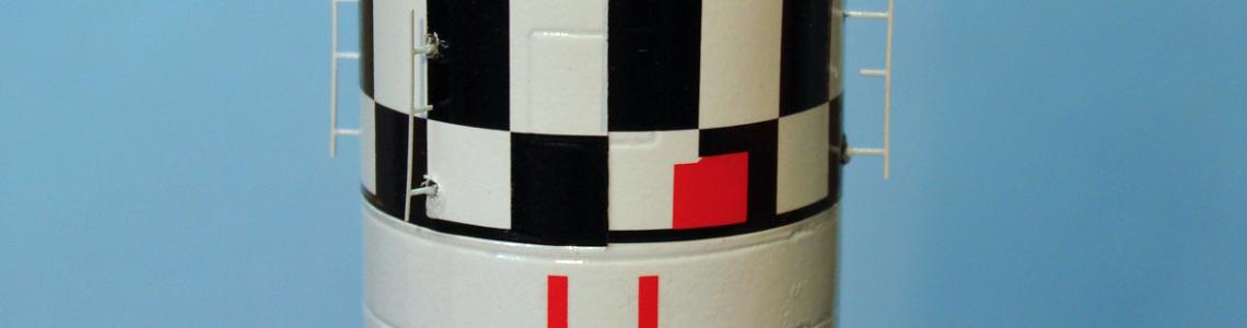 Checkerboard decals on Redstone rocket