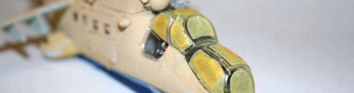 Masking applied to canopy starboard side view