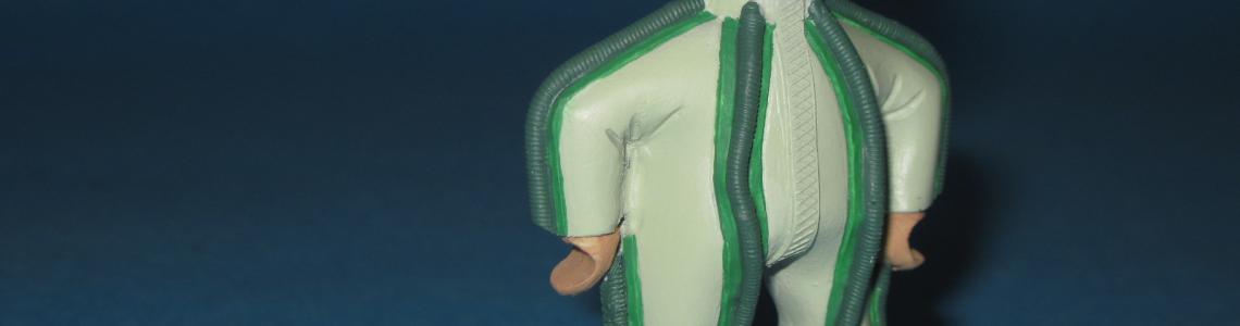 Mig-21 Mascot - left-rear. Note the pressure suit.