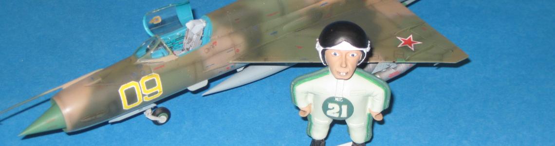 Mig-21 Mascot foreground, Mig-21 "Fishbed" background.