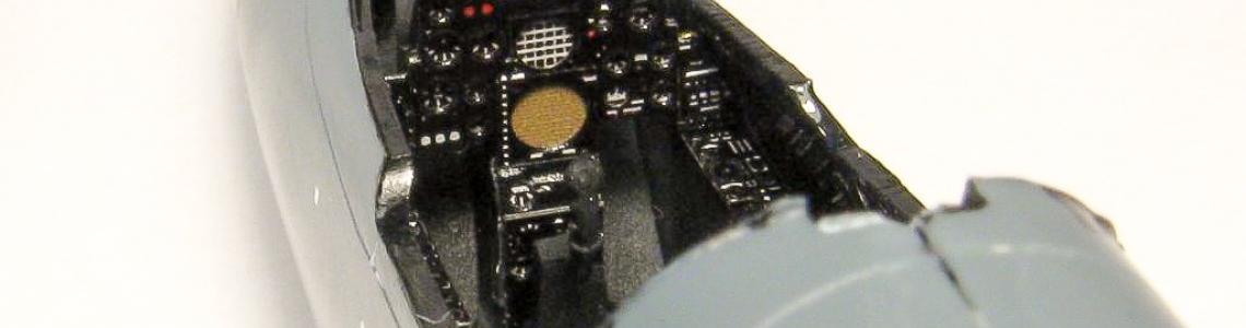 Photoetch Installed in Cockpit