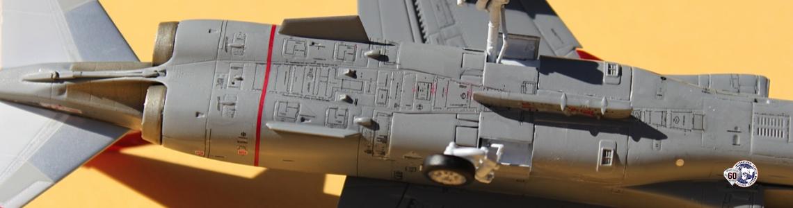 Closeup of underside of aircraft.