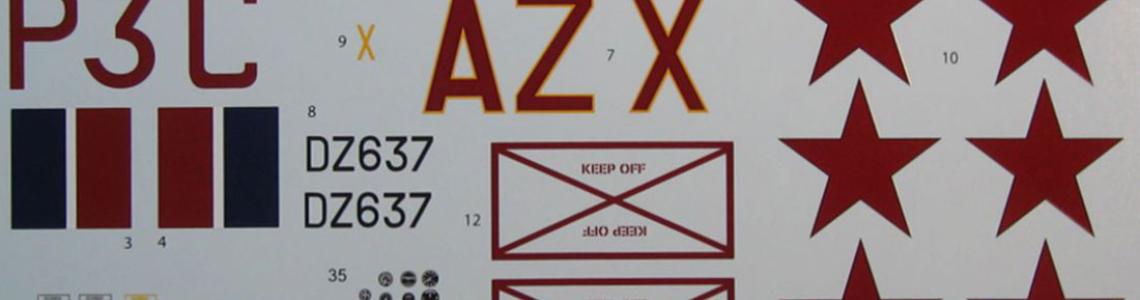 Decals for three versions and abundant stencils in excellent registration.