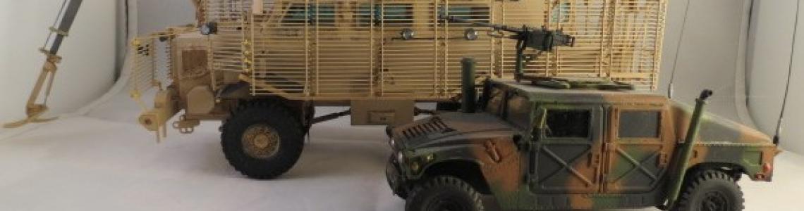 Completed model with HMMWV