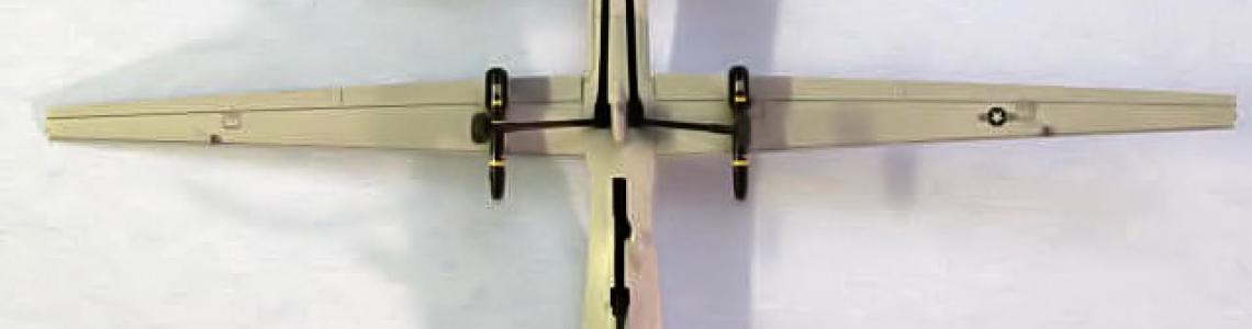 Completed model underside plan view