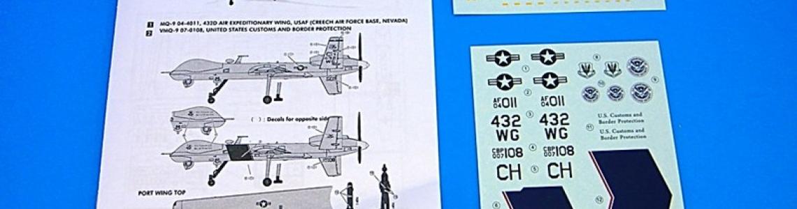 Kit instructions and decal sheets