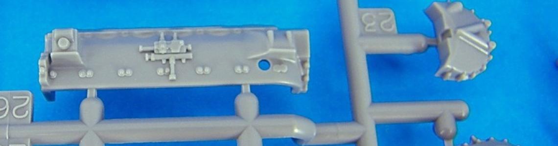 Engine parts on sprue