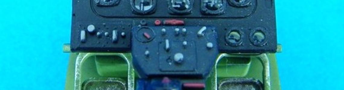 Instrument panel an rudder controls