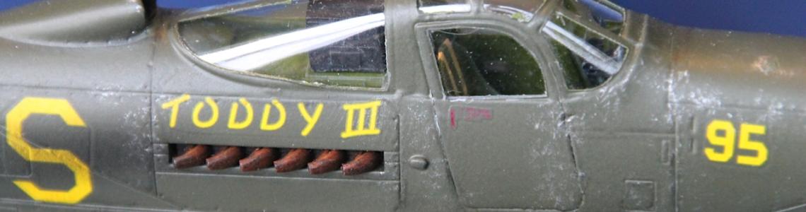 Finished model closeup of cockpit area