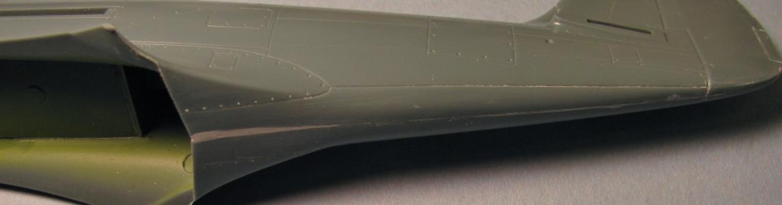 Filled seam, rear underside