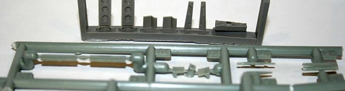 Quickboost parts compared to kit parts (sprue)