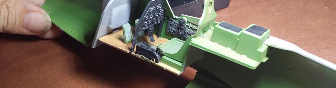 Cockpit assembly installed in fuse half