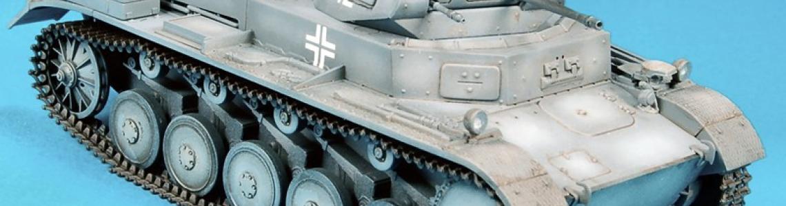 Completed model starboard side view from front