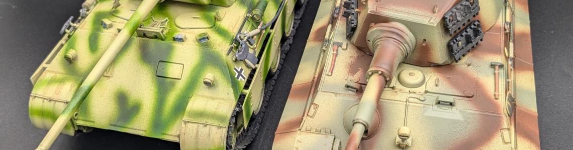 Both Tanks painted frontal view